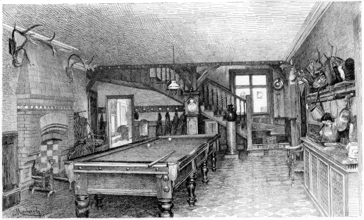 The Hall at Silverbeck, c1880-1882 av Unbekannt