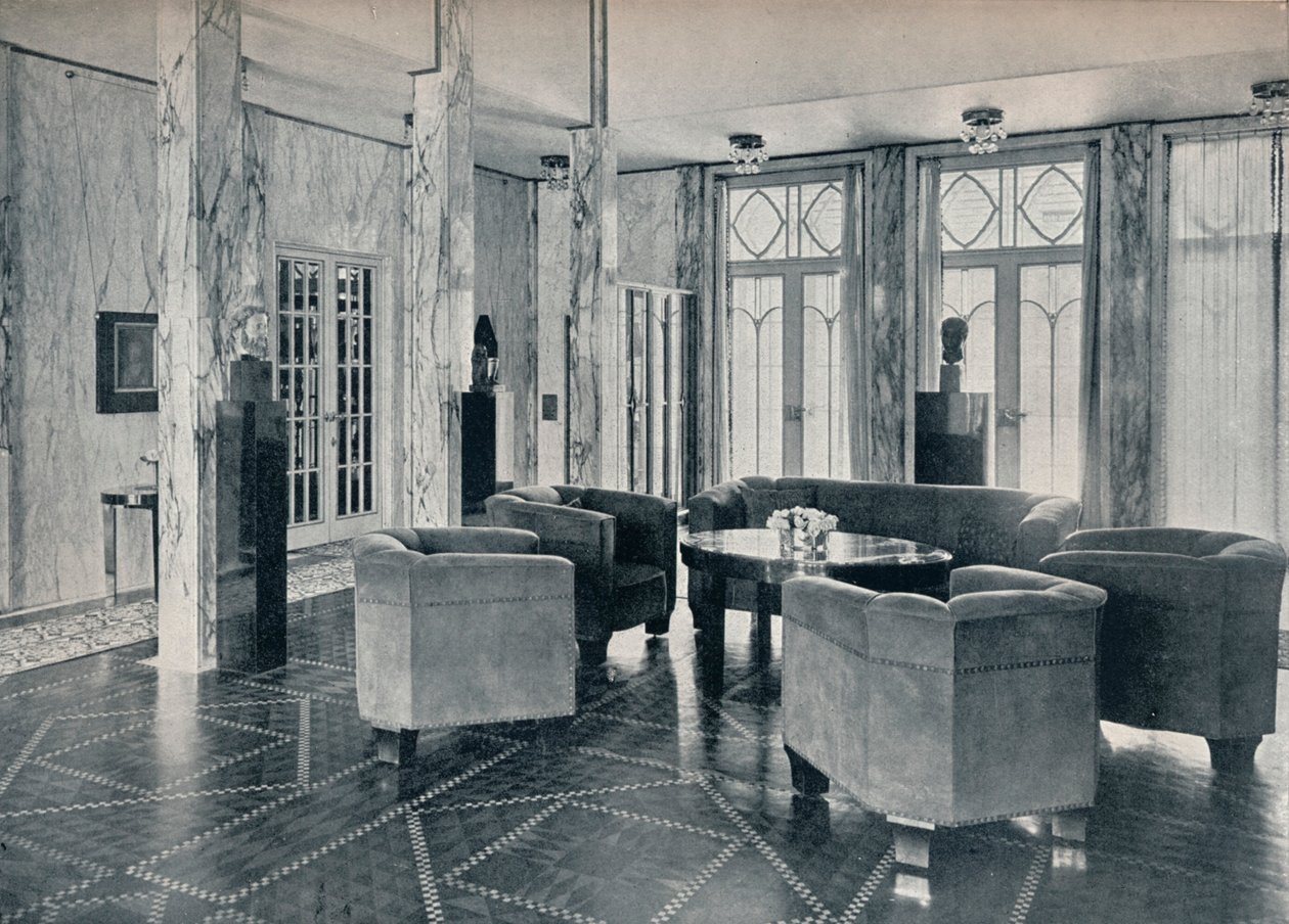 Hall of the Stoclet Palace, Brussel, Belgia, c1914 av Unbekannt
