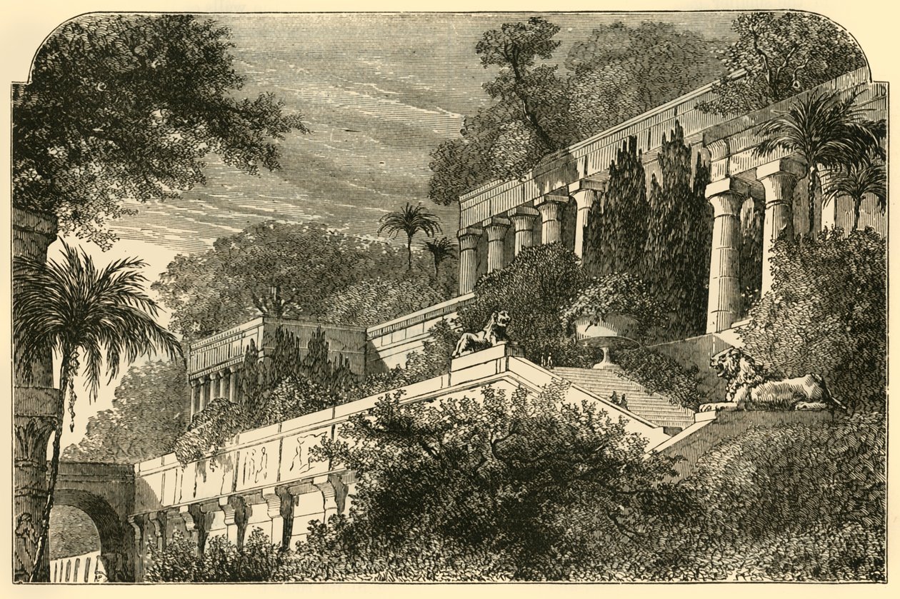 De hengende hagene i det gamle Babylon, 1890. av Unbekannt