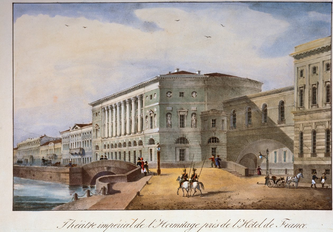 Hermitage Theatre i St Petersburg, 1840-tallet. av Unbekannt
