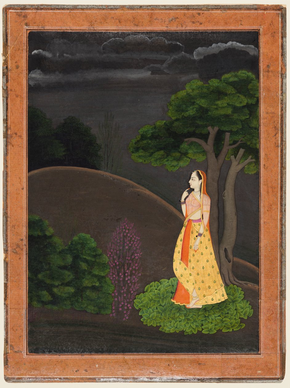 Heltinnen som venter spent på sin fraværende elsker Utka Nayaka, ca. 1750-55. av Unbekannt