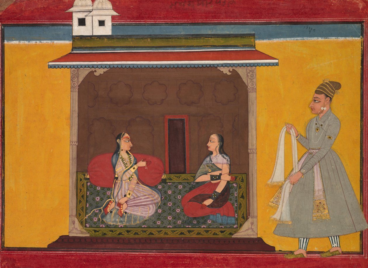 Heltinnen som er trofast elsket: Leaf from a Rasamanjari, ca. 1710. av Unbekannt