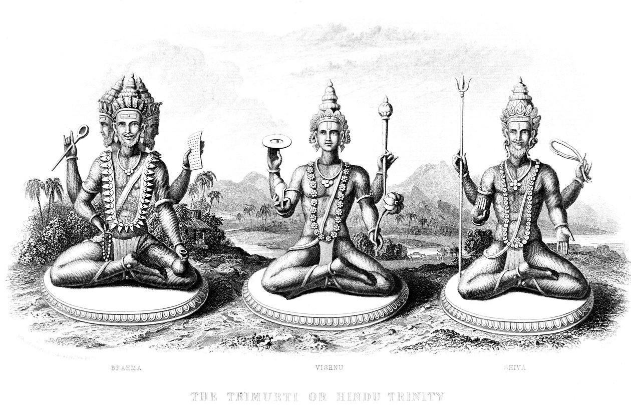 Den hinduistiske treenigheten, ca 1800 av Unbekannt