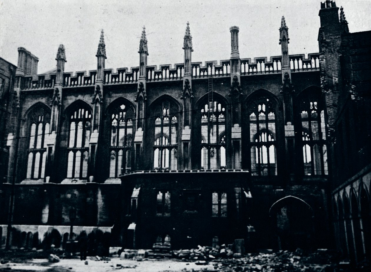 Den historiske salen i det indre tempelet ble fullstendig ødelagt av brann, 1941 av Unbekannt