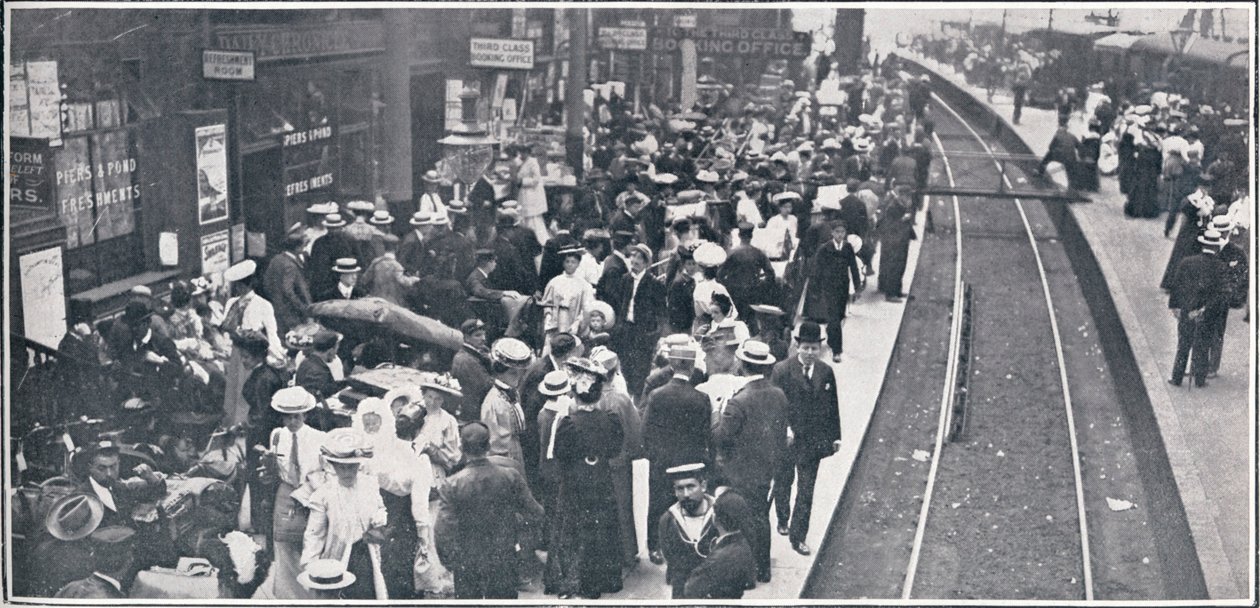 The Holiday Exodus from London, 1906 av Unbekannt