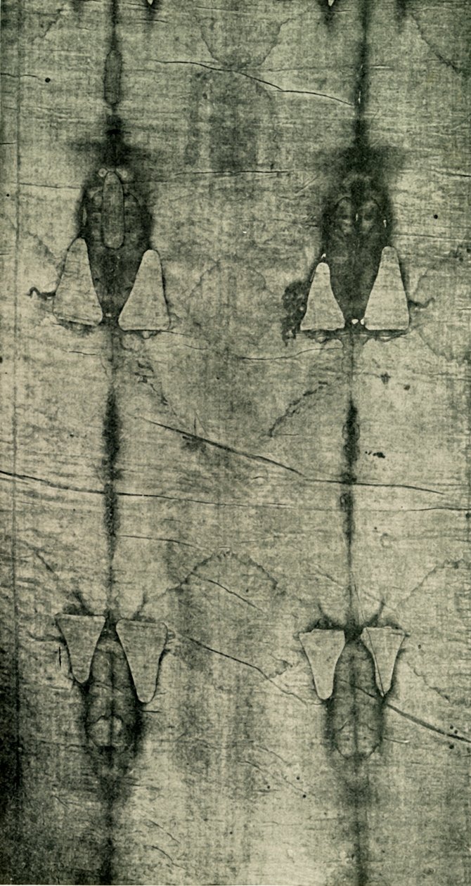 The Holy Shroud - Imprint of the Body: Front View, 1902. av Unbekannt