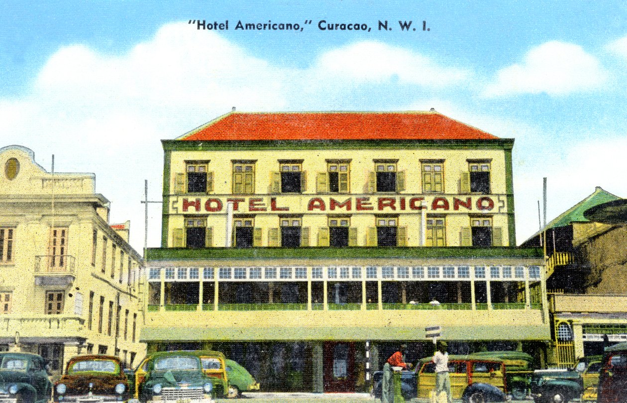 The Hotel Americano, Curacao, De nederlandske Antillene, ca. 1900-tallet av Unbekannt