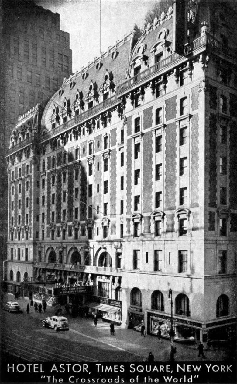 Hotel Astor, Times Square, New York, ca 1930-tallet av Unbekannt