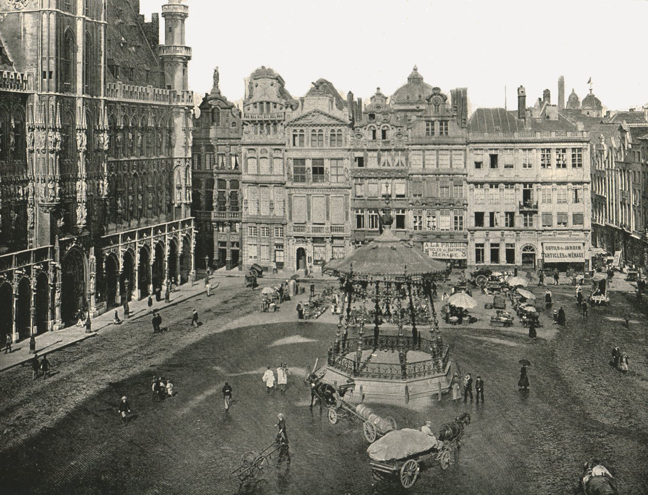 Hotel de Ville, Brussel, Belgia, 1895. av Unbekannt