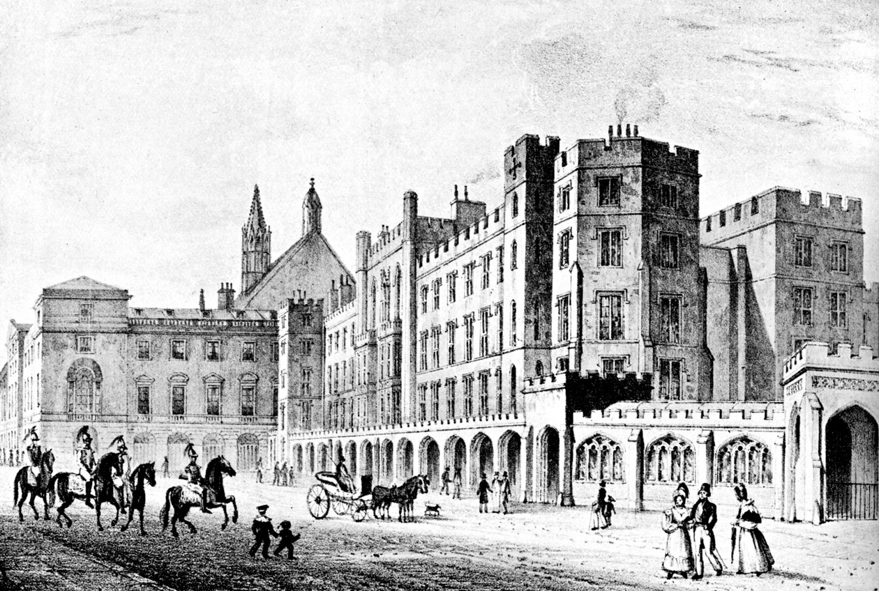 House of Lords og House of Commons, Westminster, tidlig på 1800-tallet c1905 av Unbekannt