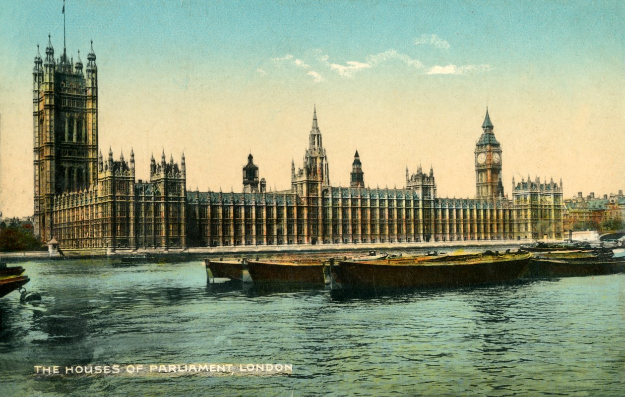The Houses of Parliament, London, 1925. av Unbekannt