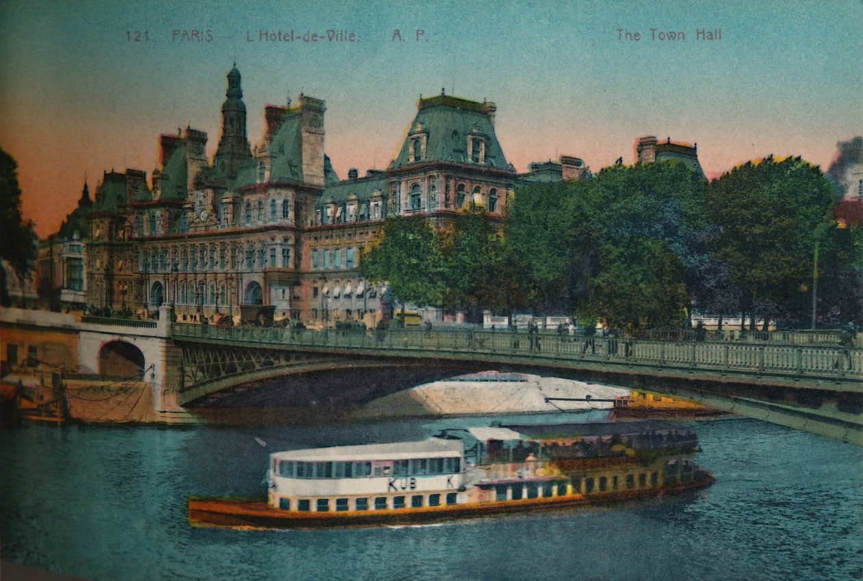 Hotel de Ville, Paris, c1920 av Unbekannt
