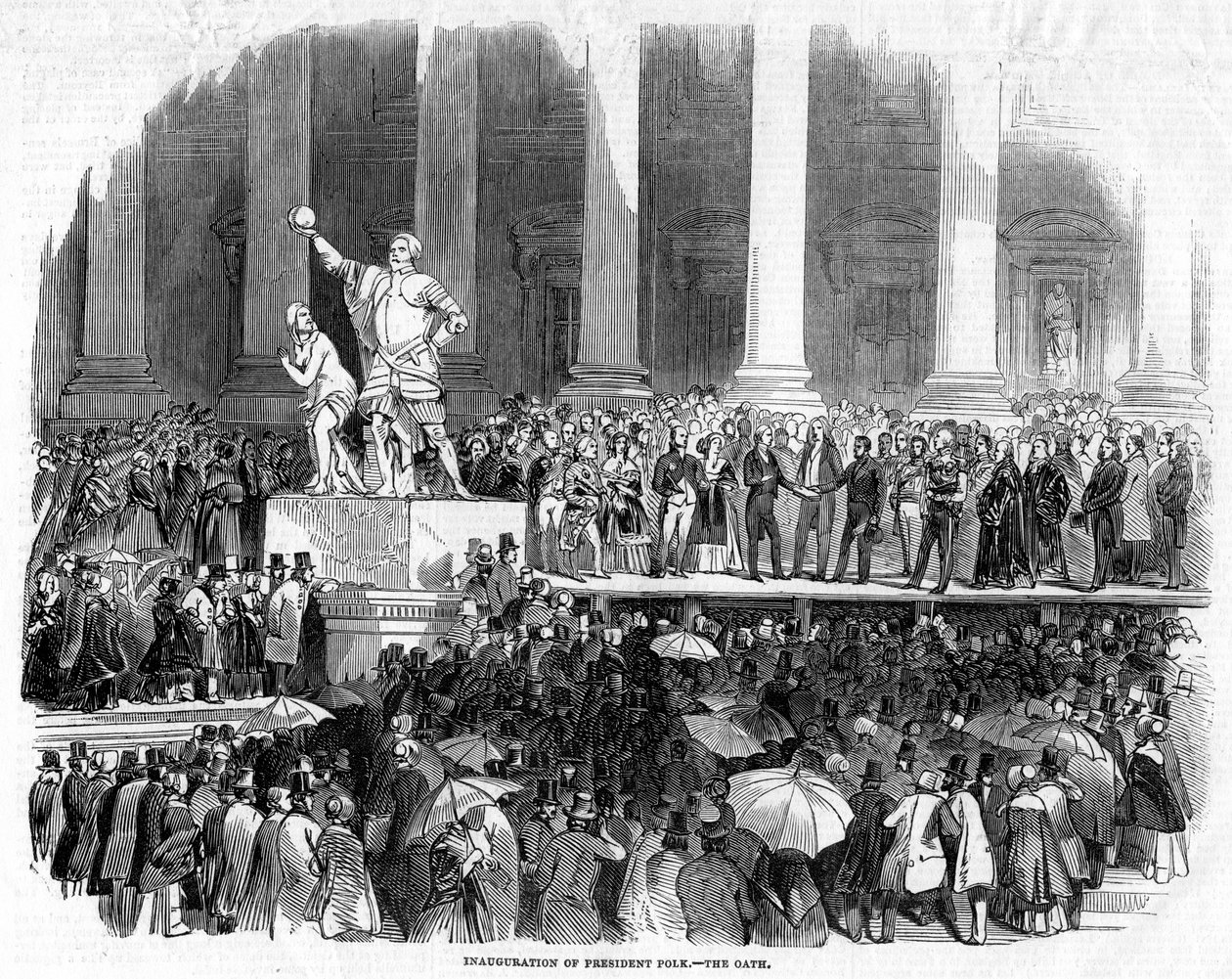 Innsettelsen av president Polk, 1845 av Unbekannt