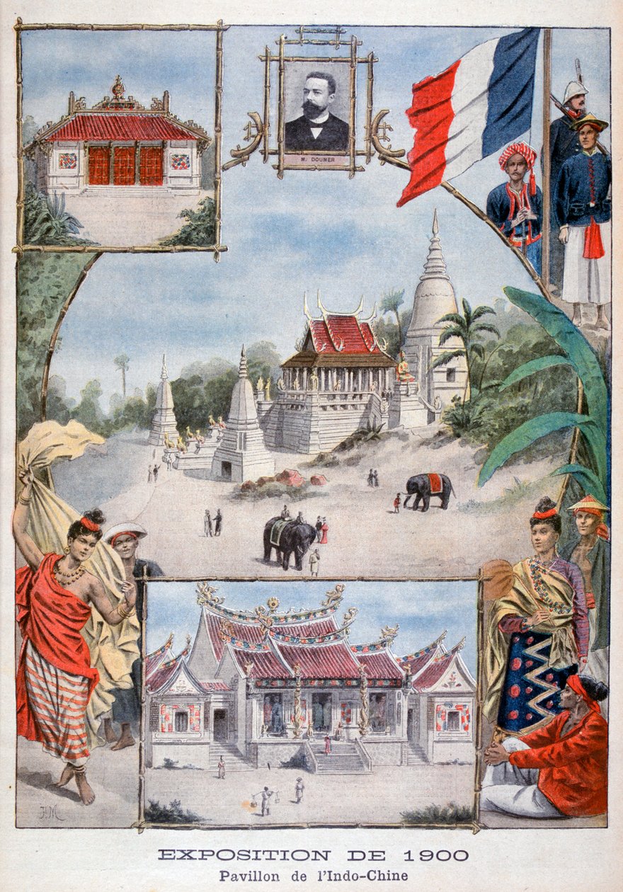 Indokina-paviljongen på verdensutstillingen i 1900, Paris, 1900 av Unbekannt