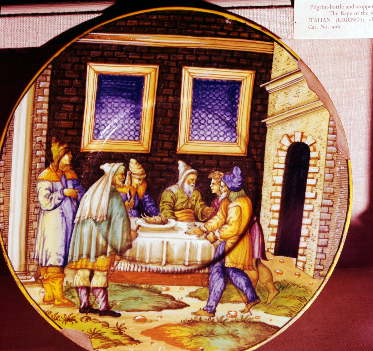 The Institution of Passover, italiensk lervareplate fra Urbino, c1540-1545 av Unbekannt