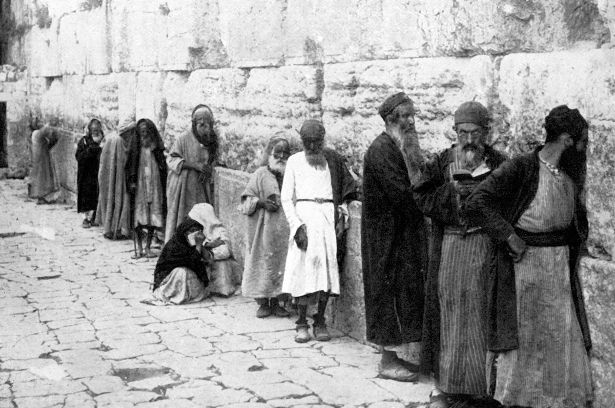 The Jews Wailing Place, Jerusalem, c1926 av Unbekannt
