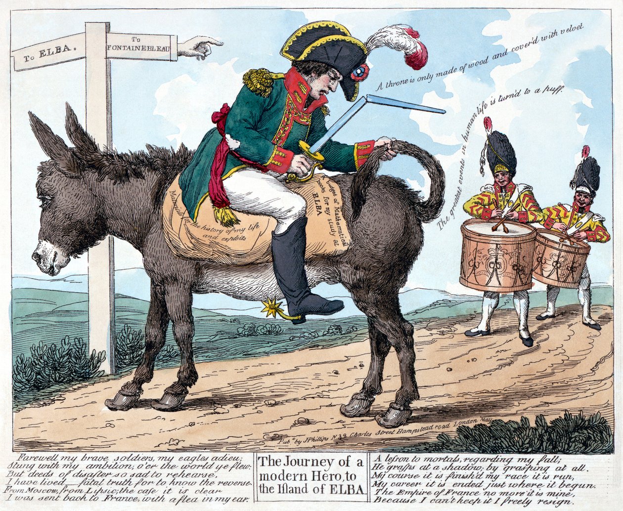 Reisen til en moderne helt, til øya Elba, 1814. av Unbekannt