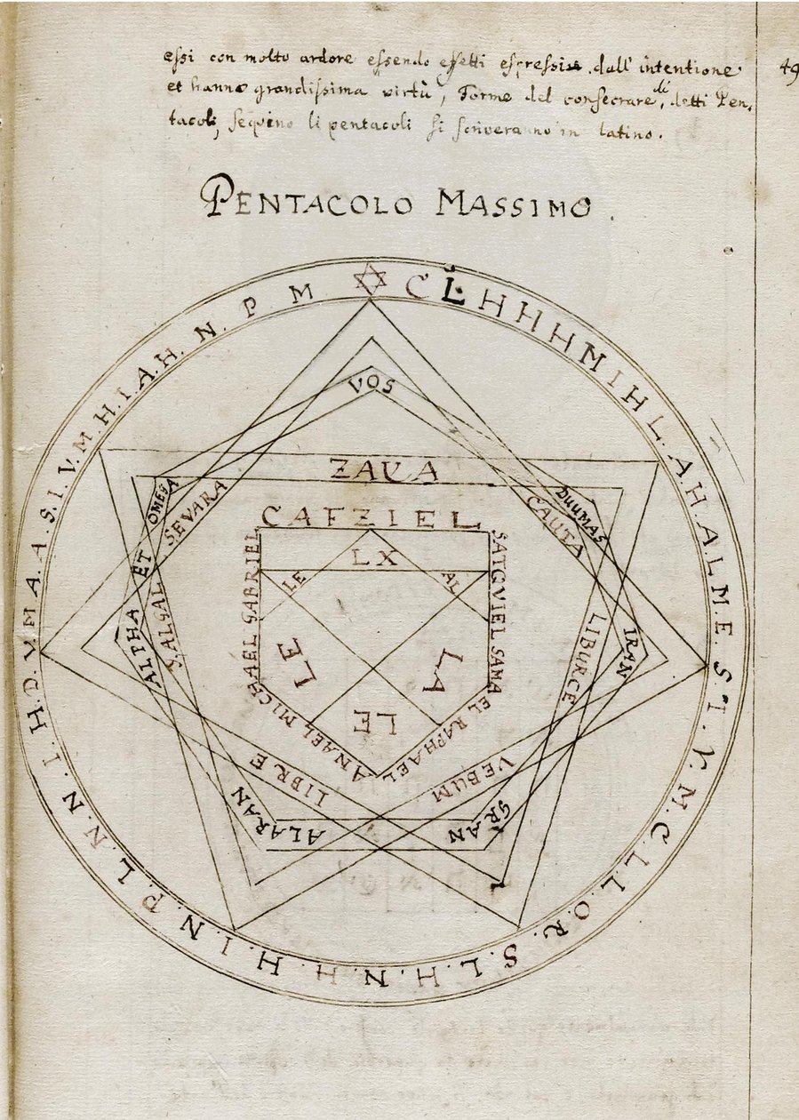 Nøkkelen til Solomon Clavicula Salomonis, tidlig på 1700-tallet av Unbekannt