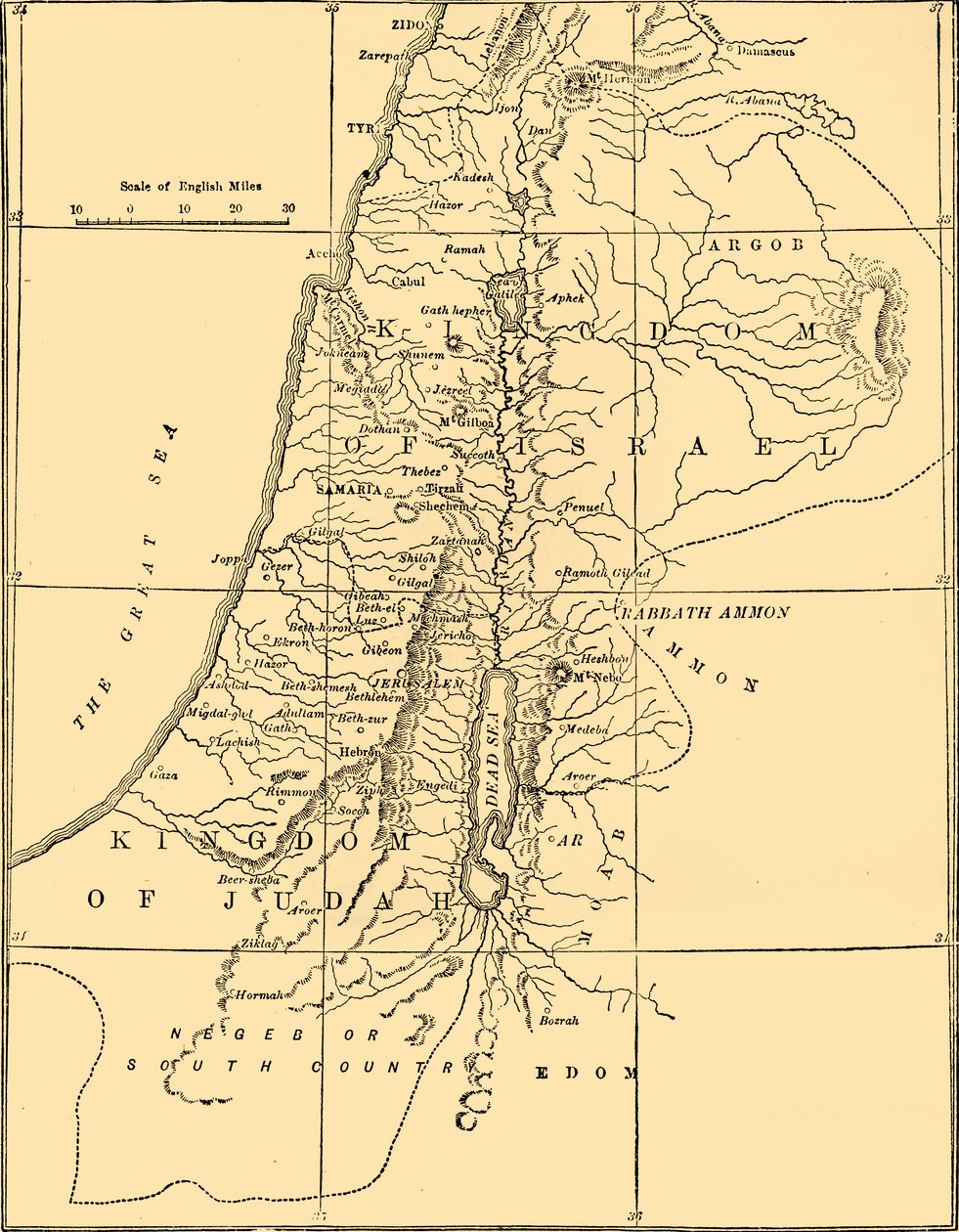 Kongedømmene Juda og Israel, 1890. av Unbekannt