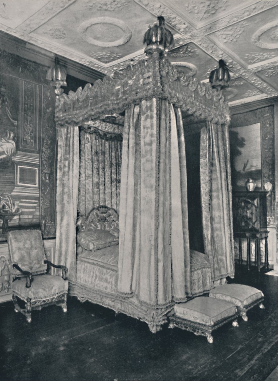 Kings Bedroom på Knole. Sengeplass laget for James I, 1928 av Unbekannt