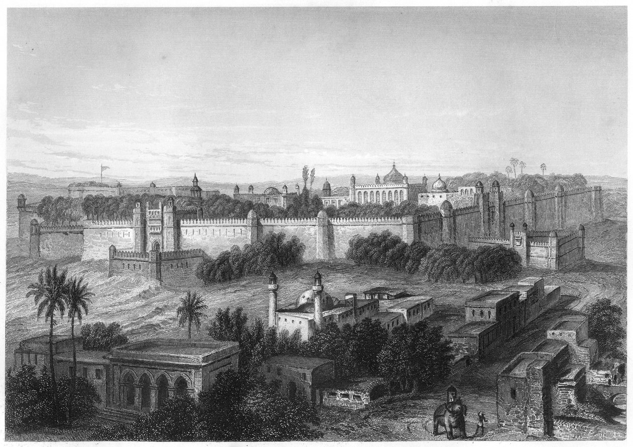 Kongens palass i Delhi, ca 1860 av Unbekannt
