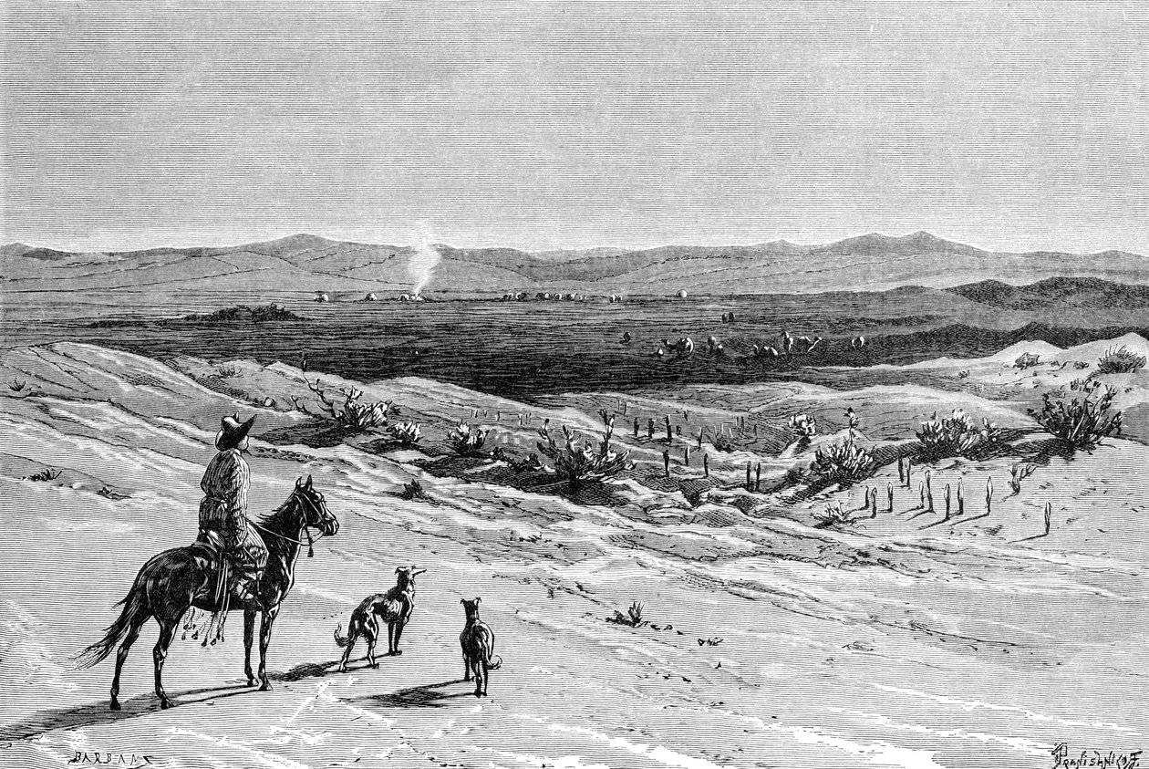 Kizil-Kum-ørkenen, Dussibal Wells, Asia, 1895 av Unbekannt