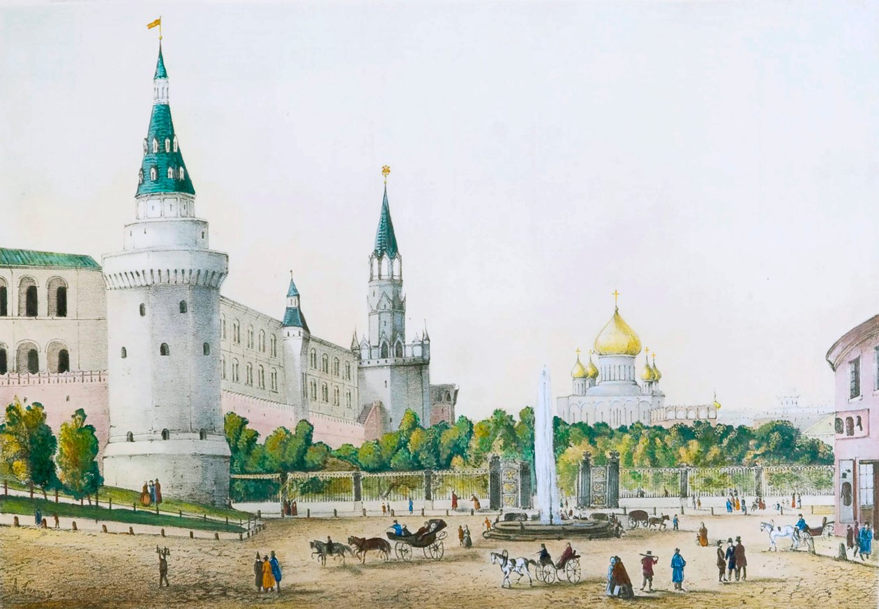 Kreml-hagen, Moskva, Russland, c1830-c1840s. av Unbekannt