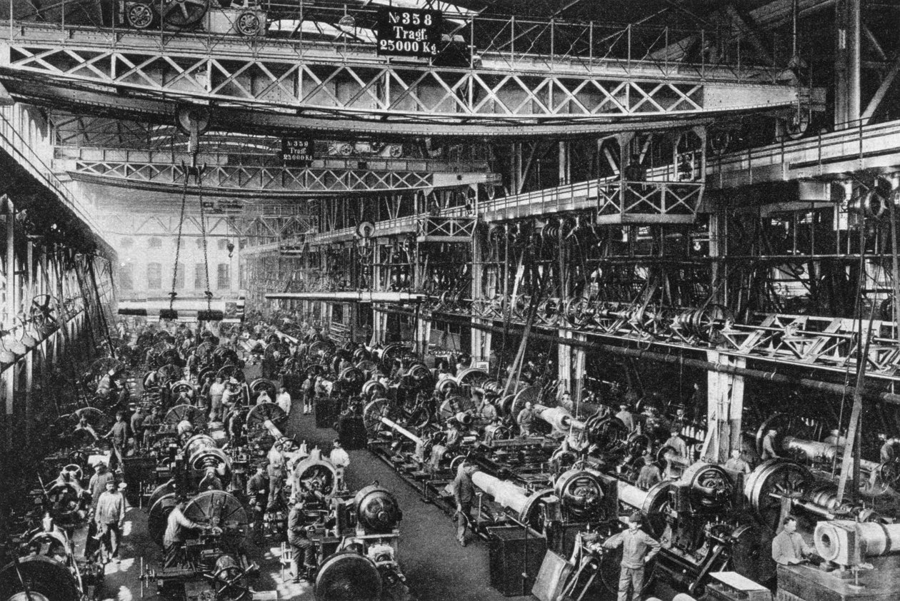 Krupp våpenfabrikk nummer 1, Essen, Tyskland, første verdenskrig, 1917 av Unbekannt