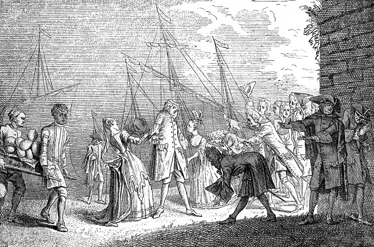 Landingen av Senesino, 1720 av Unbekannt