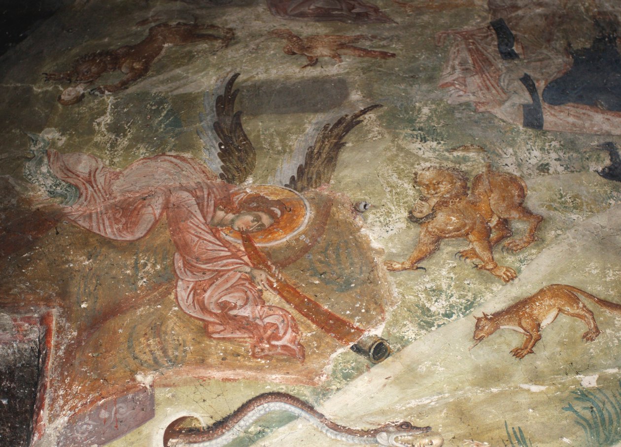Den siste dommen. Detalj: Jorden ga opp sine døde, 1321-1322 av Unbekannt
