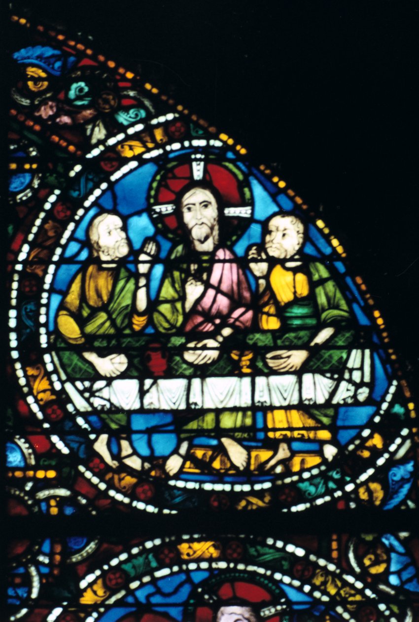The Last Supper, farget glass, Chartres Cathedral, Frankrike, 1194-1260 av Unbekannt
