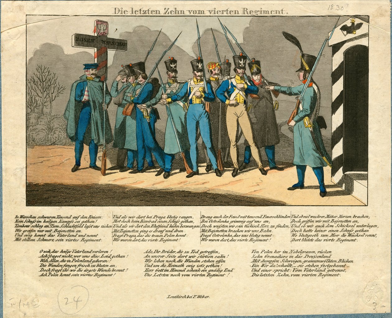 De siste ti av det fjerde regimentet, 1831 av Unbekannt