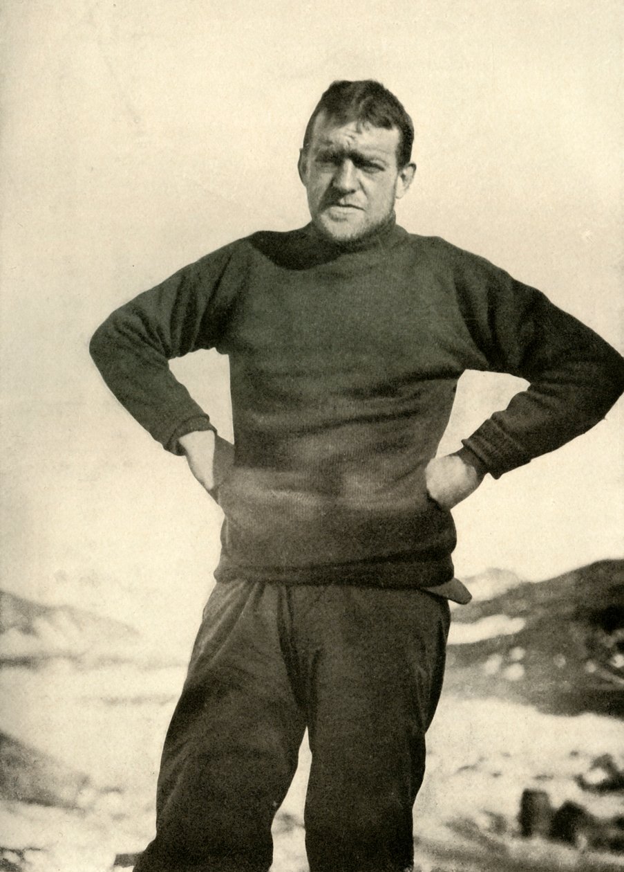 Lederen for ekspedisjonen i vinterdrakt, c1908, 1909 av Unbekannt