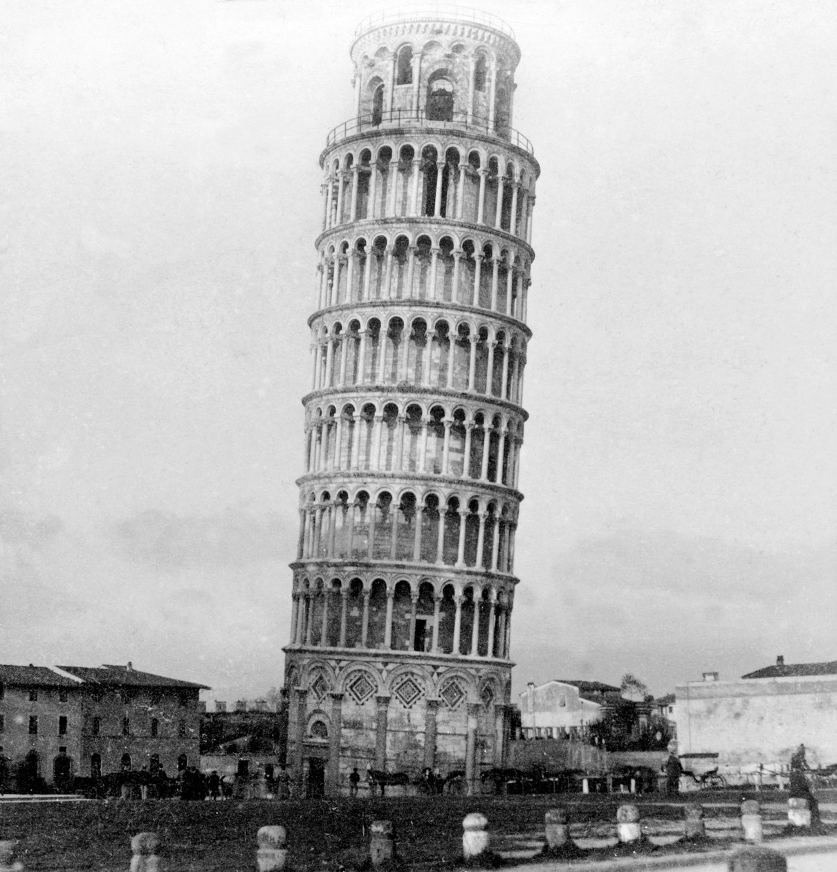 Det skjeve tårnet i Pisa, Italia, 1892 av Unbekannt