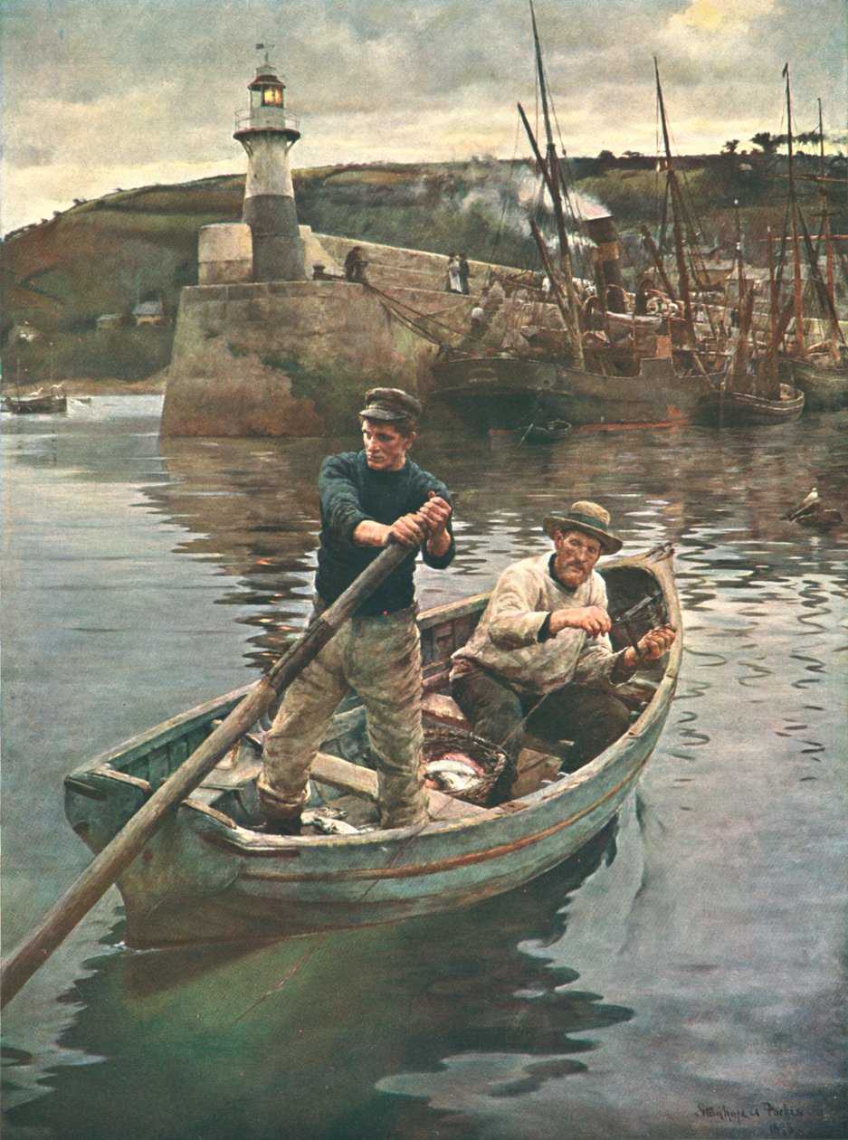Fyret Newlyn, Cornwall, 1893, c1902. av Unbekannt