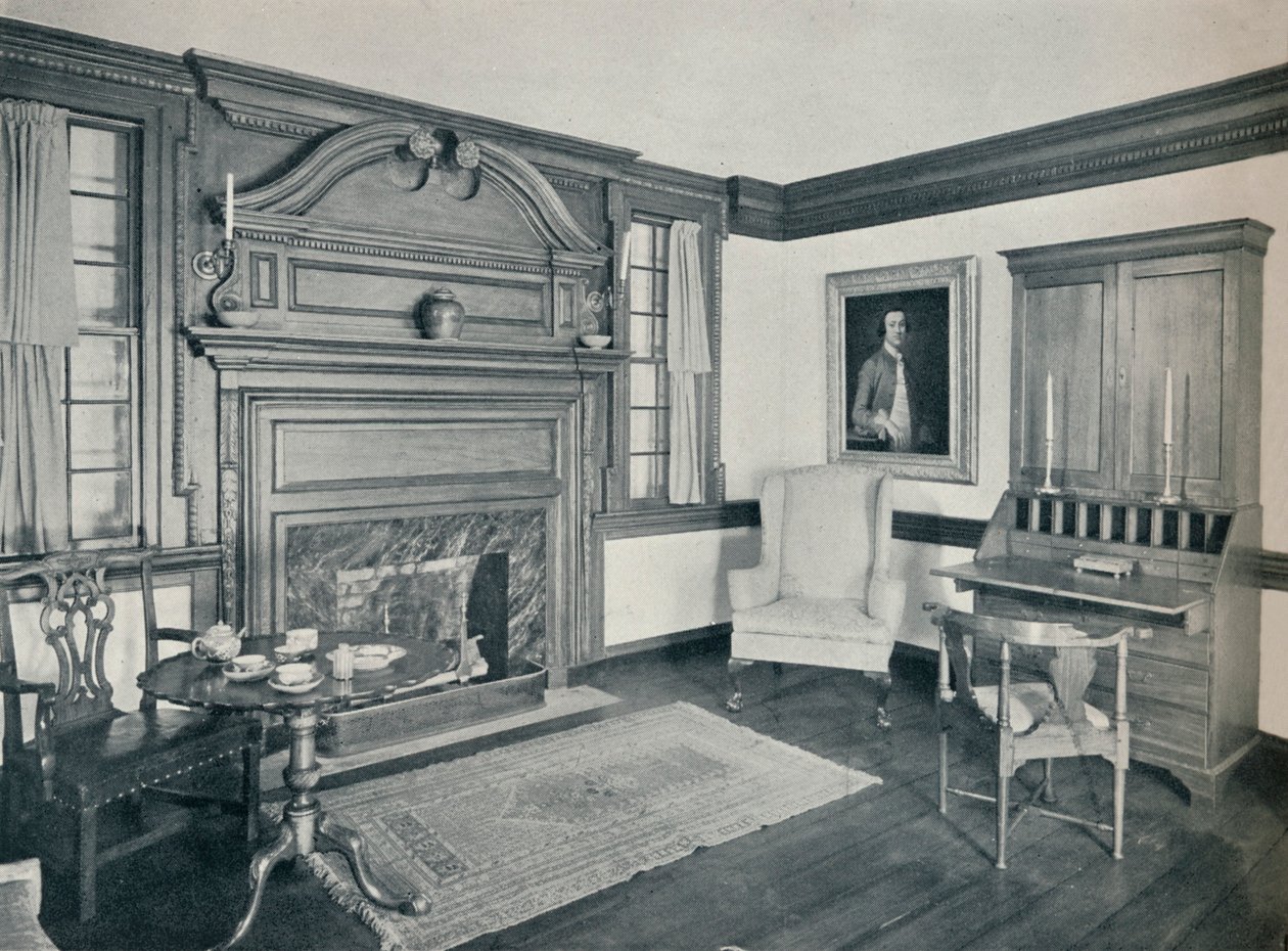 Stuen til Francis Corbin House, i Edenton, bygget i 1758, 1930 av Unbekannt