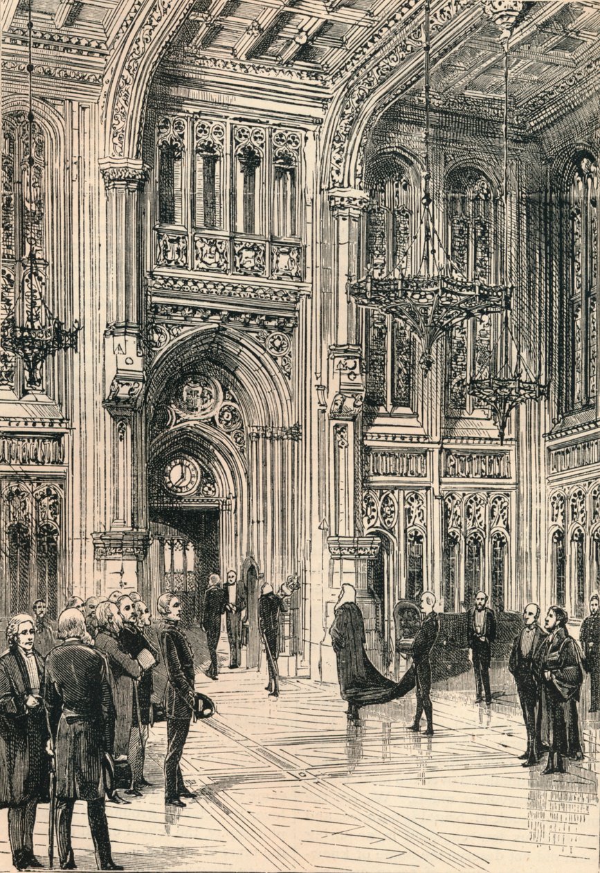Lobbyen til Underhuset, c1910 av Unbekannt
