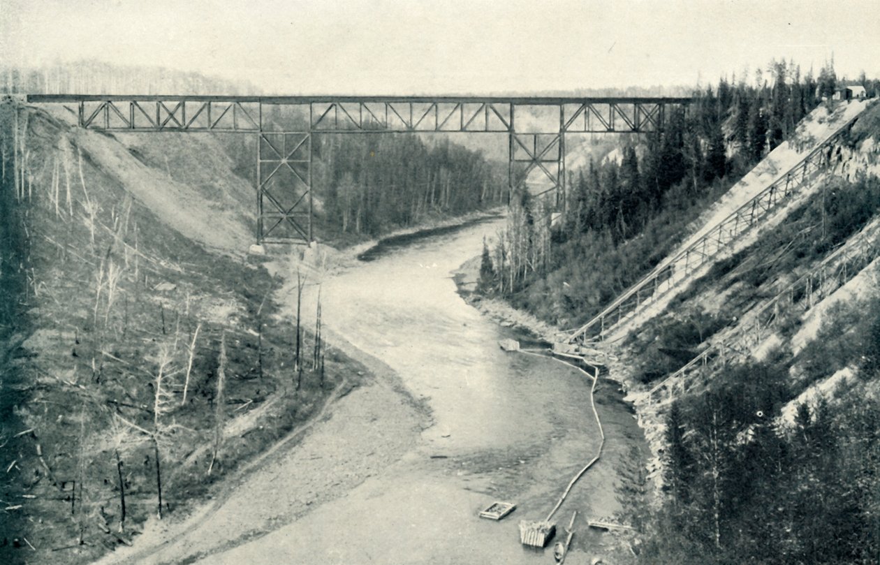 Den høyeste broen øst for Rocky Mountains, 1922. av Unbekannt