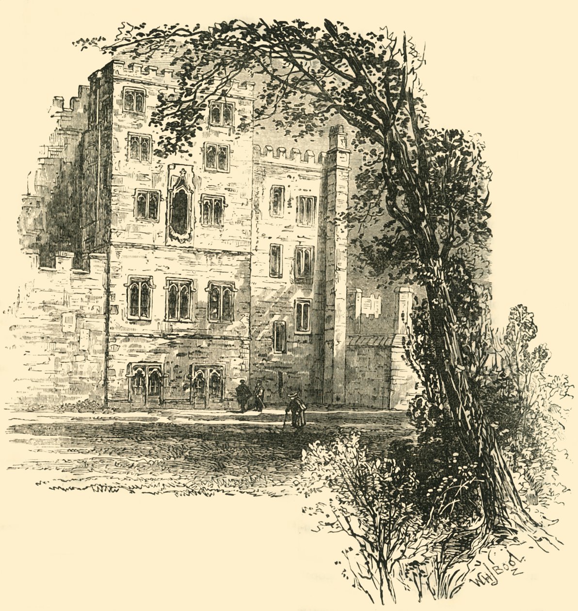 The Lollards Tower, Lambeth Palace, c1878. av Unbekannt
