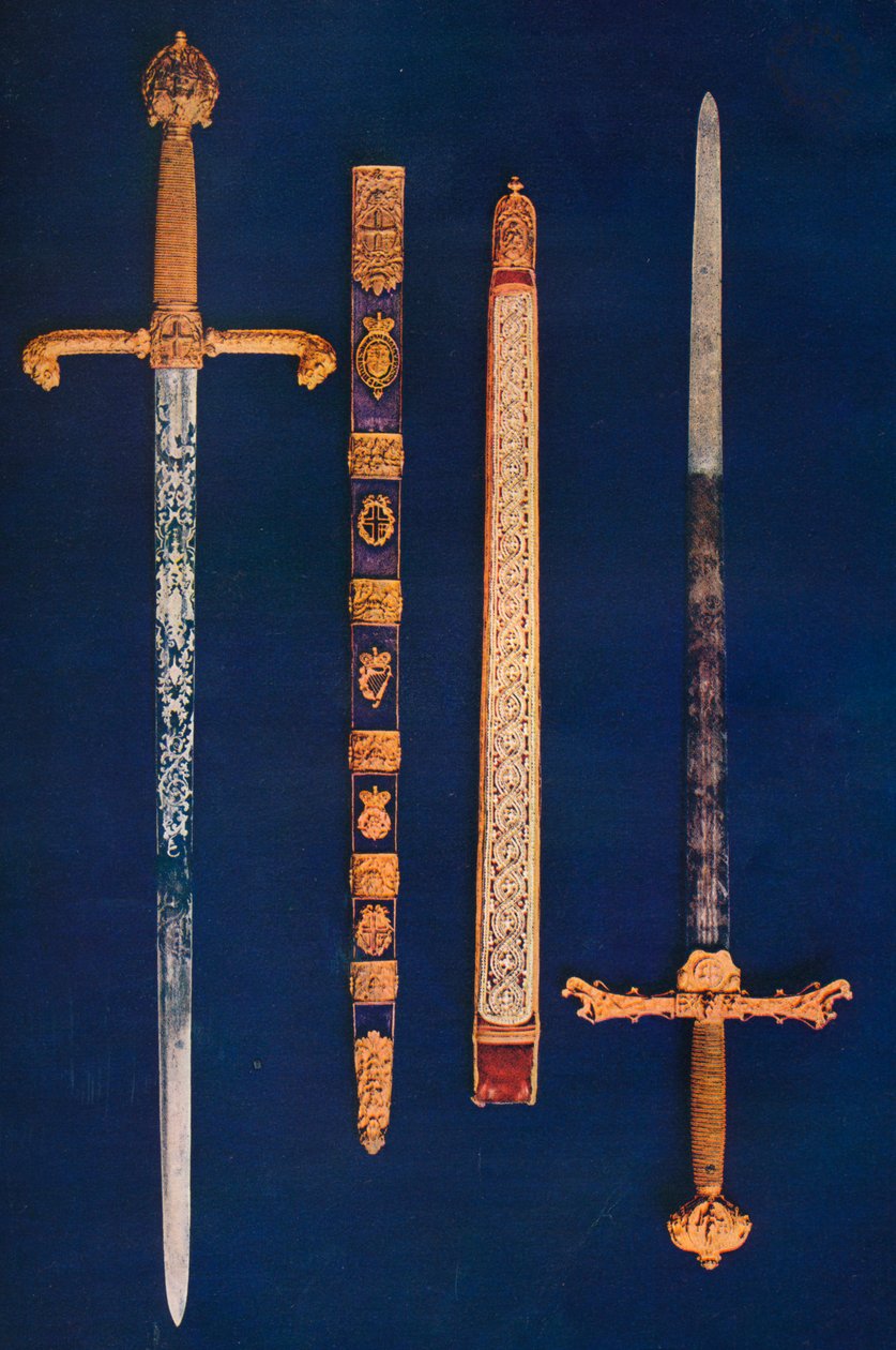 Lord Mayors Sword of State og Pearl Sword, 1916 av Unbekannt