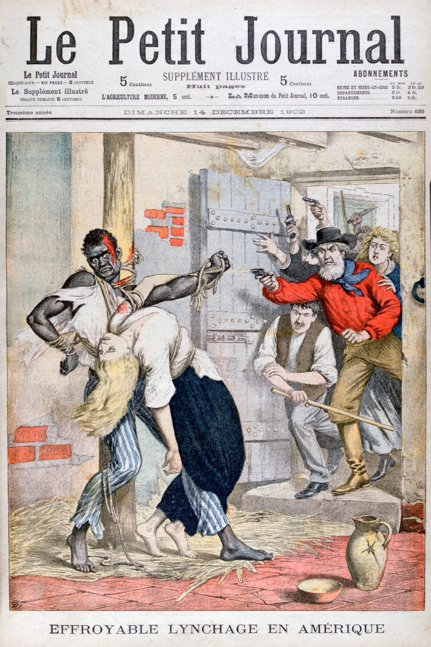 Lynsjingen i et fengsel av en svart mann og attentatet på en hvit kvinne knyttet til ham, 1902 av Unbekannt
