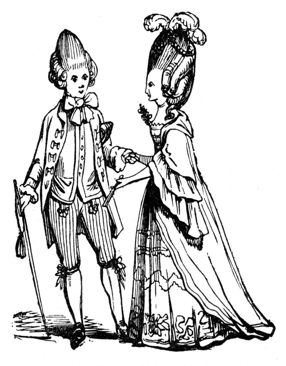 Makaroniene, 1772, 1910 av Unbekannt