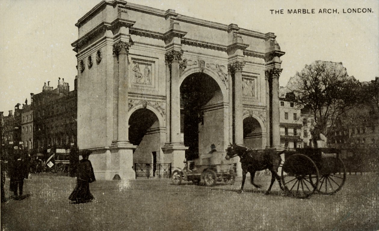 The Marble Arch, London, slutten av 1800-begynnelsen av 1900-tallet. av Unbekannt