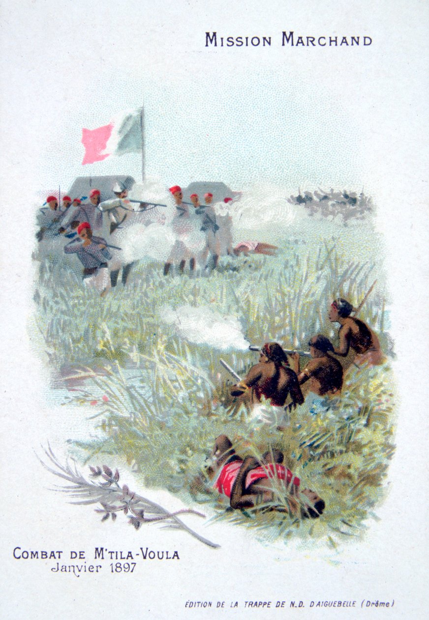 Marchand-ekspedisjonen: kamp ved Mtila Voula, januar 1897 av Unbekannt