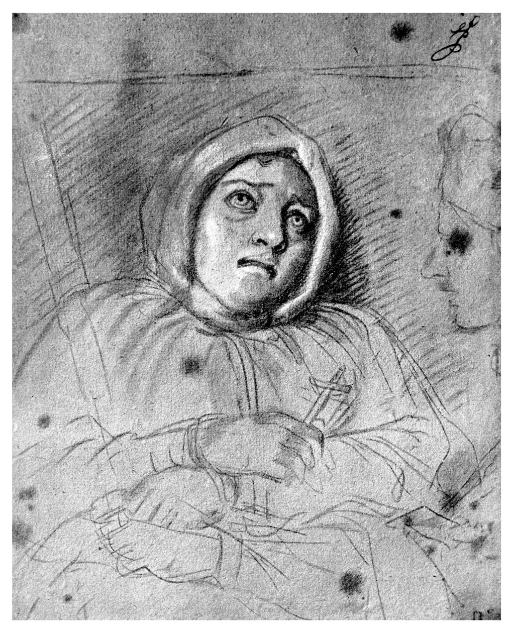 Marquise de Brinvilliers før henrettelse, 1676 1956 av Unbekannt