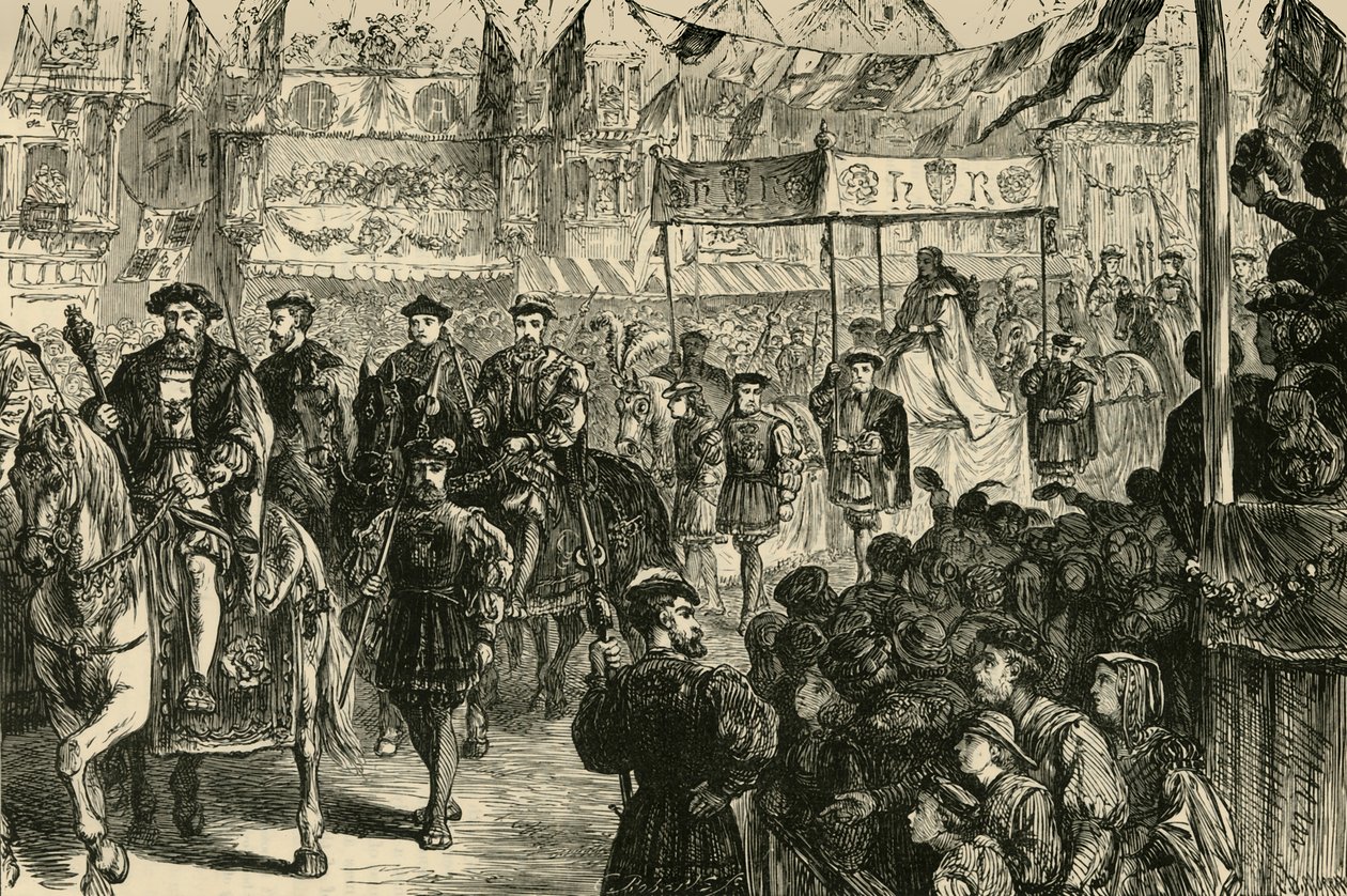 Anne Boleyns ekteskapsprosesjon, 1533, 1890. av Unbekannt