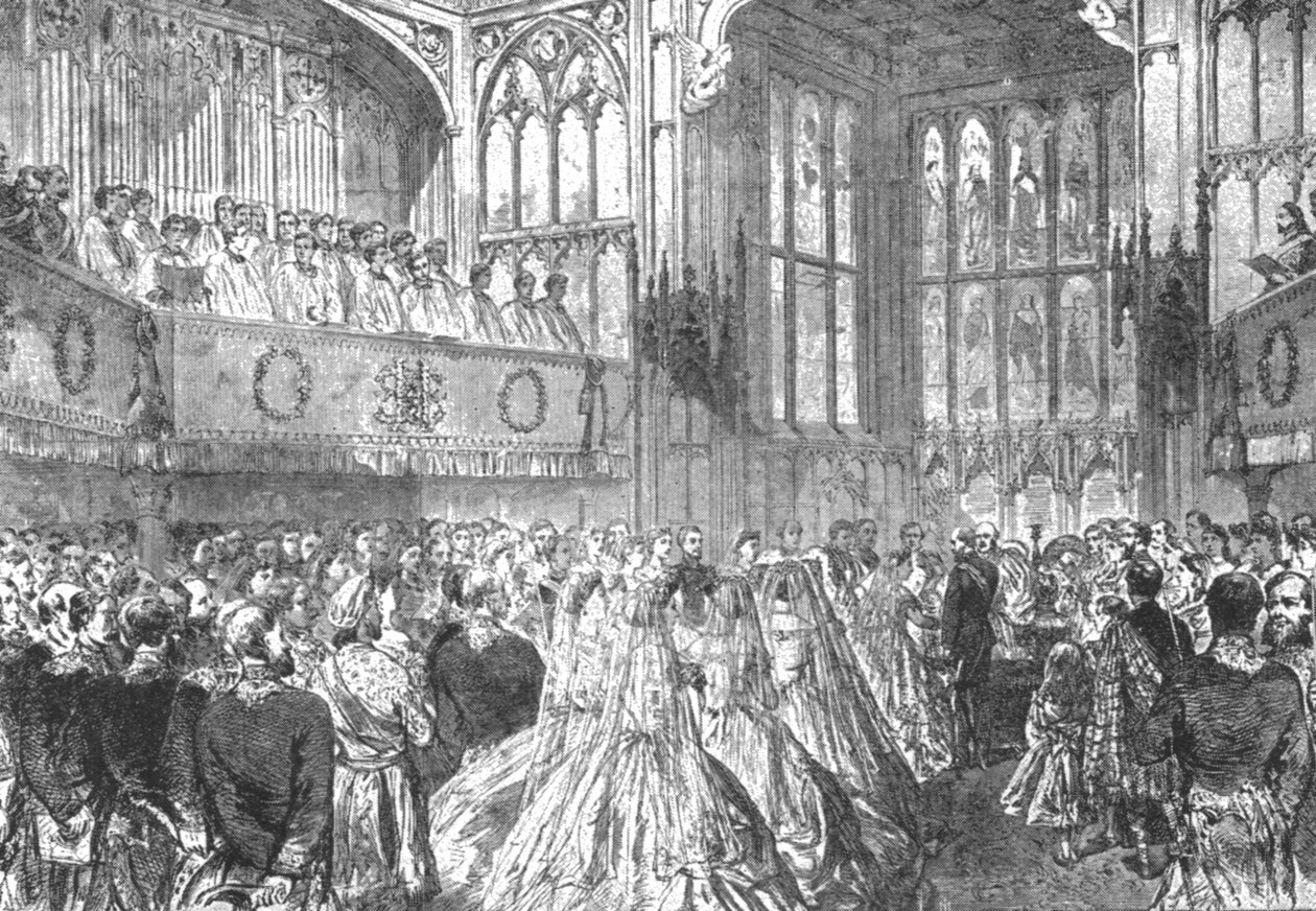 Prinsesse Helenas ekteskap med prins Christian av Schleswig-Holstein...1866, 1901. av Unbekannt