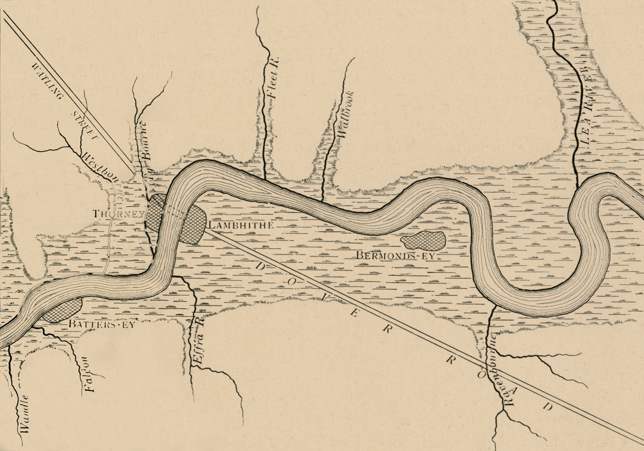 The Marshes of Early London, 1908 av Unbekannt