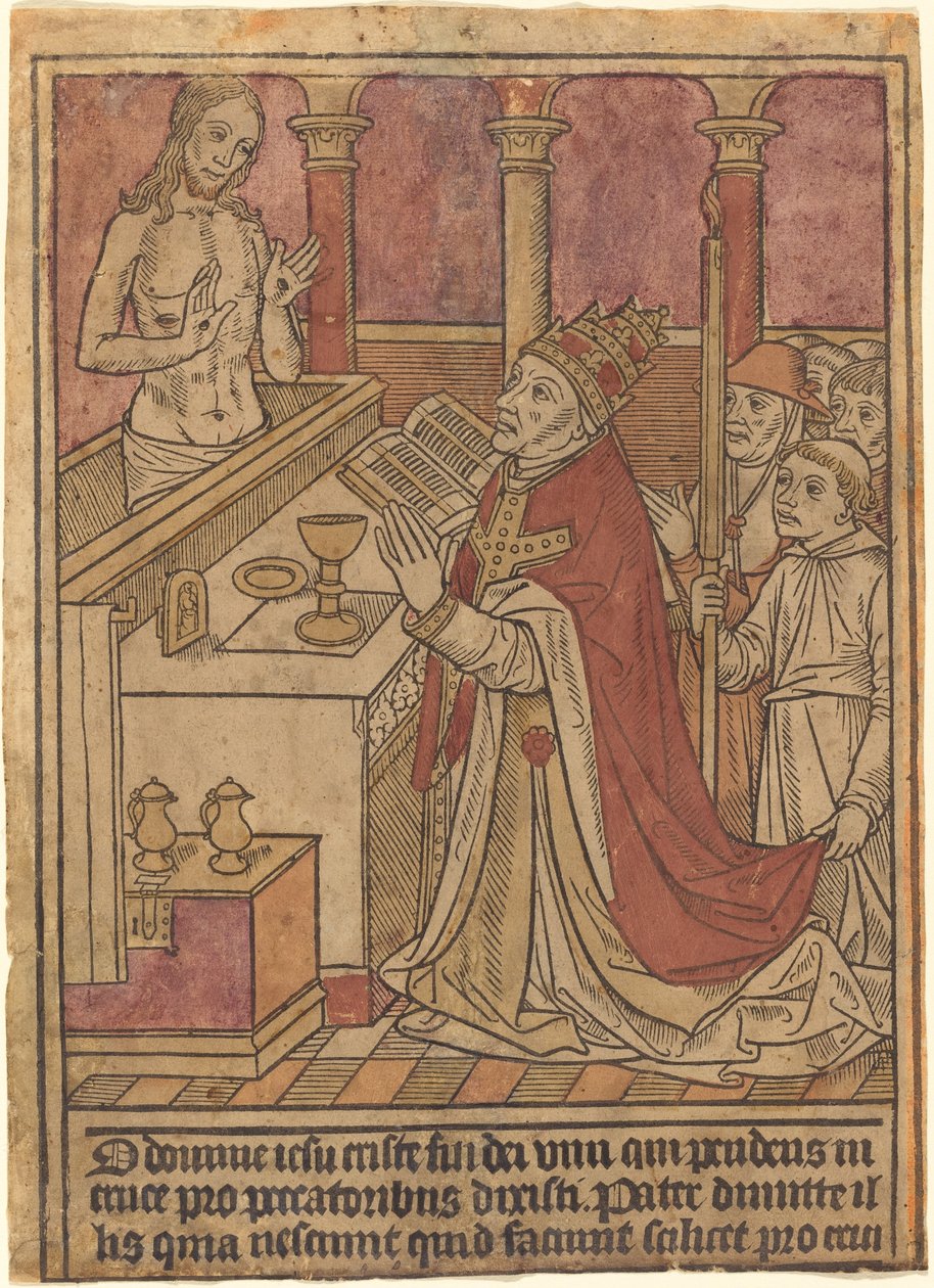 Sankt Gregors messe [recto], ca. 1490. av Unbekannt