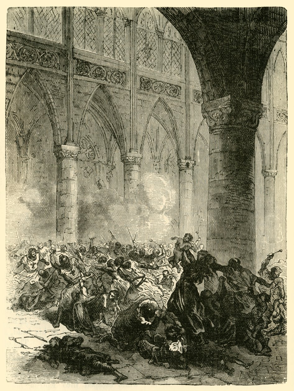 Massakren i Beziers, 1209, 1890. av Unbekannt